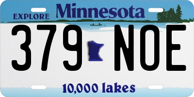 MN license plate 379NOE