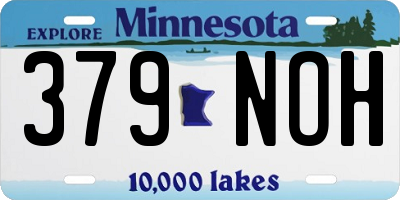 MN license plate 379NOH