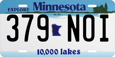 MN license plate 379NOI