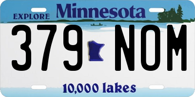 MN license plate 379NOM