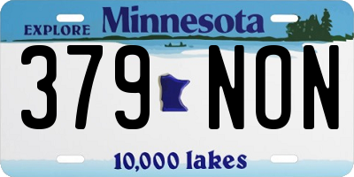 MN license plate 379NON