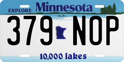 MN license plate 379NOP