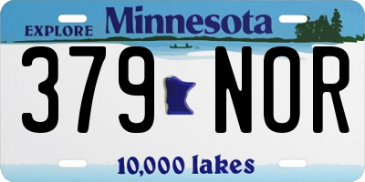MN license plate 379NOR