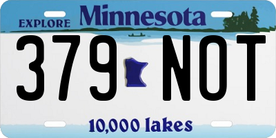MN license plate 379NOT