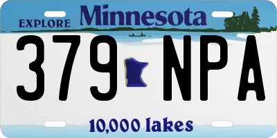 MN license plate 379NPA