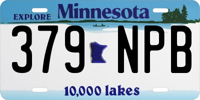 MN license plate 379NPB