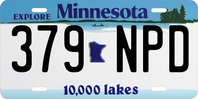 MN license plate 379NPD