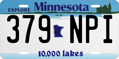 MN license plate 379NPI