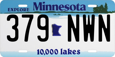 MN license plate 379NWN