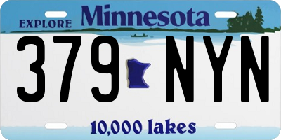 MN license plate 379NYN