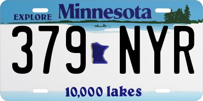 MN license plate 379NYR