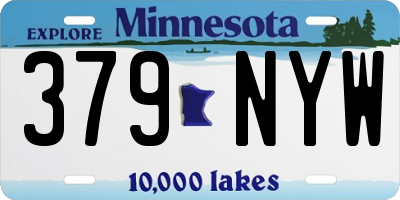 MN license plate 379NYW