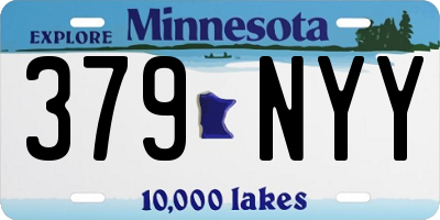 MN license plate 379NYY