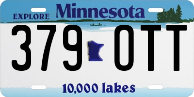 MN license plate 379OTT