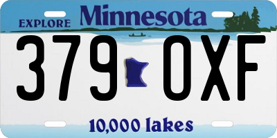 MN license plate 379OXF