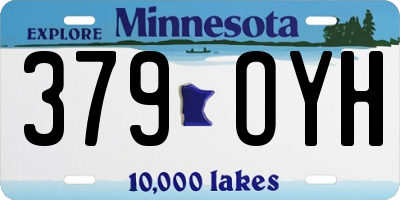 MN license plate 379OYH