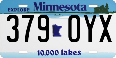 MN license plate 379OYX