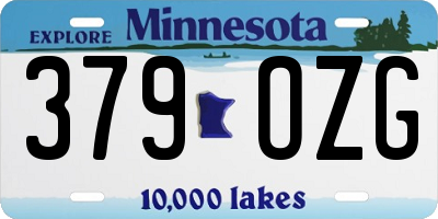 MN license plate 379OZG
