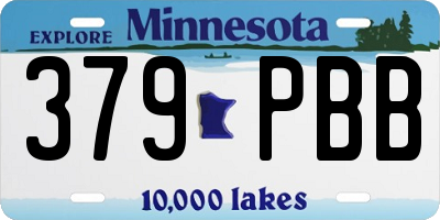 MN license plate 379PBB