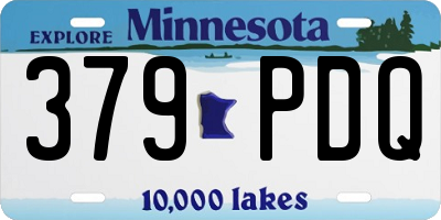 MN license plate 379PDQ