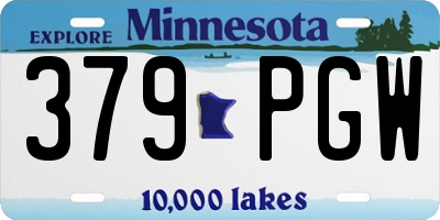 MN license plate 379PGW