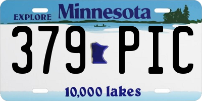 MN license plate 379PIC