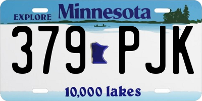MN license plate 379PJK