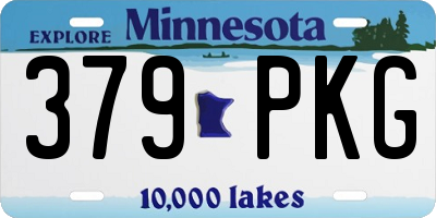 MN license plate 379PKG