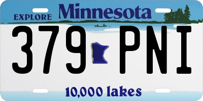 MN license plate 379PNI