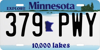 MN license plate 379PWY