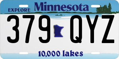 MN license plate 379QYZ