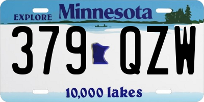 MN license plate 379QZW