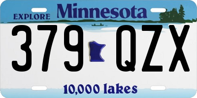 MN license plate 379QZX
