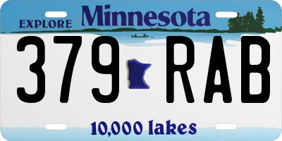 MN license plate 379RAB
