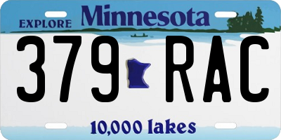 MN license plate 379RAC