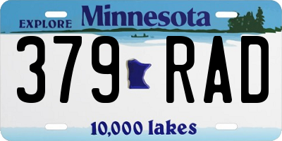 MN license plate 379RAD