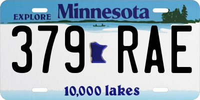 MN license plate 379RAE