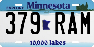 MN license plate 379RAM