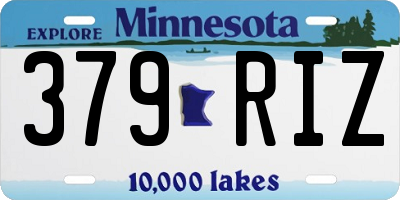MN license plate 379RIZ