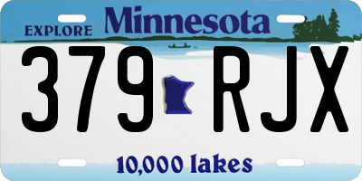MN license plate 379RJX