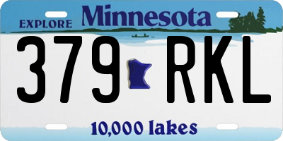 MN license plate 379RKL