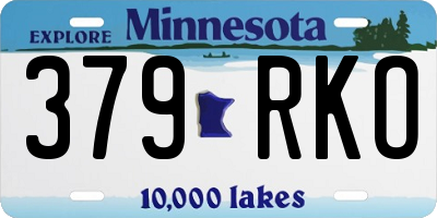 MN license plate 379RKO