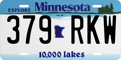 MN license plate 379RKW