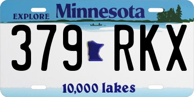 MN license plate 379RKX