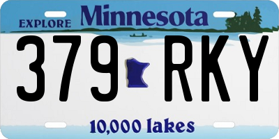 MN license plate 379RKY