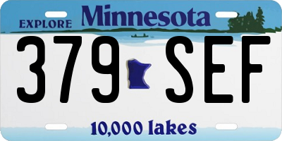 MN license plate 379SEF