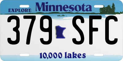 MN license plate 379SFC