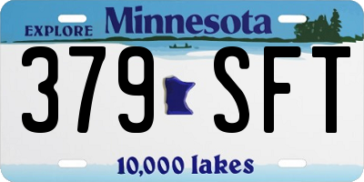 MN license plate 379SFT