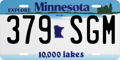 MN license plate 379SGM