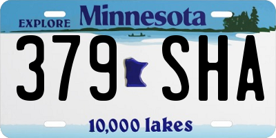 MN license plate 379SHA